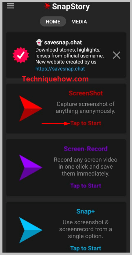     Toque para iniciar el botón Guardar historia