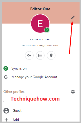 Haga clic en el icono del lápiz
