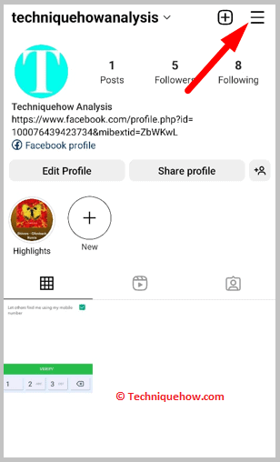 Cómo ver los seguidores recientes de alguien en Instagram Haga clic en el icono de tres líneas
