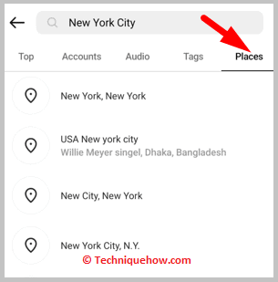 Haga clic en la ubicación