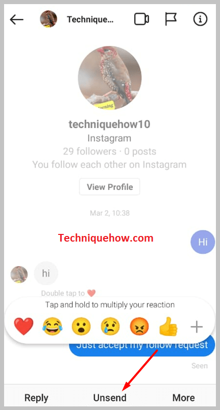 Haga clic en él para cancelar el envío.