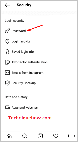Haga clic en Seguridad y luego haga clic en Contraseña