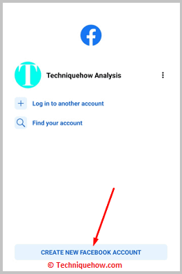 haga clic en CREAR UNA NUEVA CUENTA DE FACEBOOK