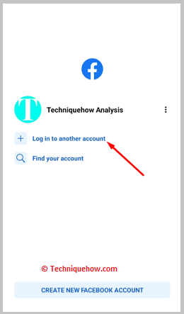 haga clic en Iniciar sesión en otra cuenta
