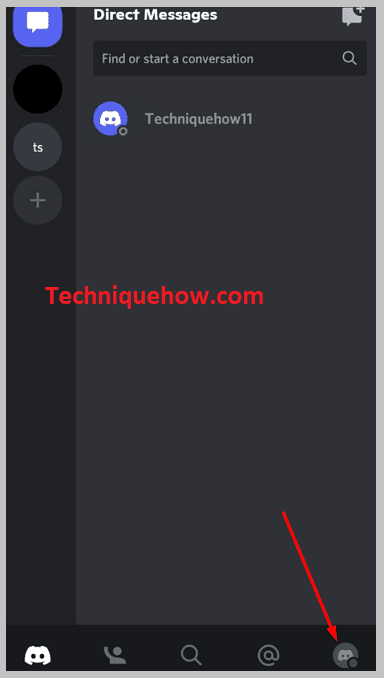 Toca el ícono de perfil