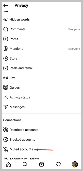 Cuentas desactivadas
