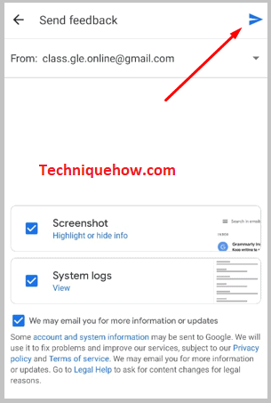 Icono del botón Enviar