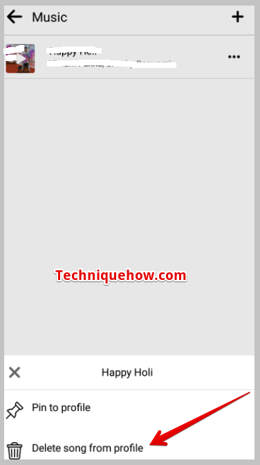     eliminar una canción