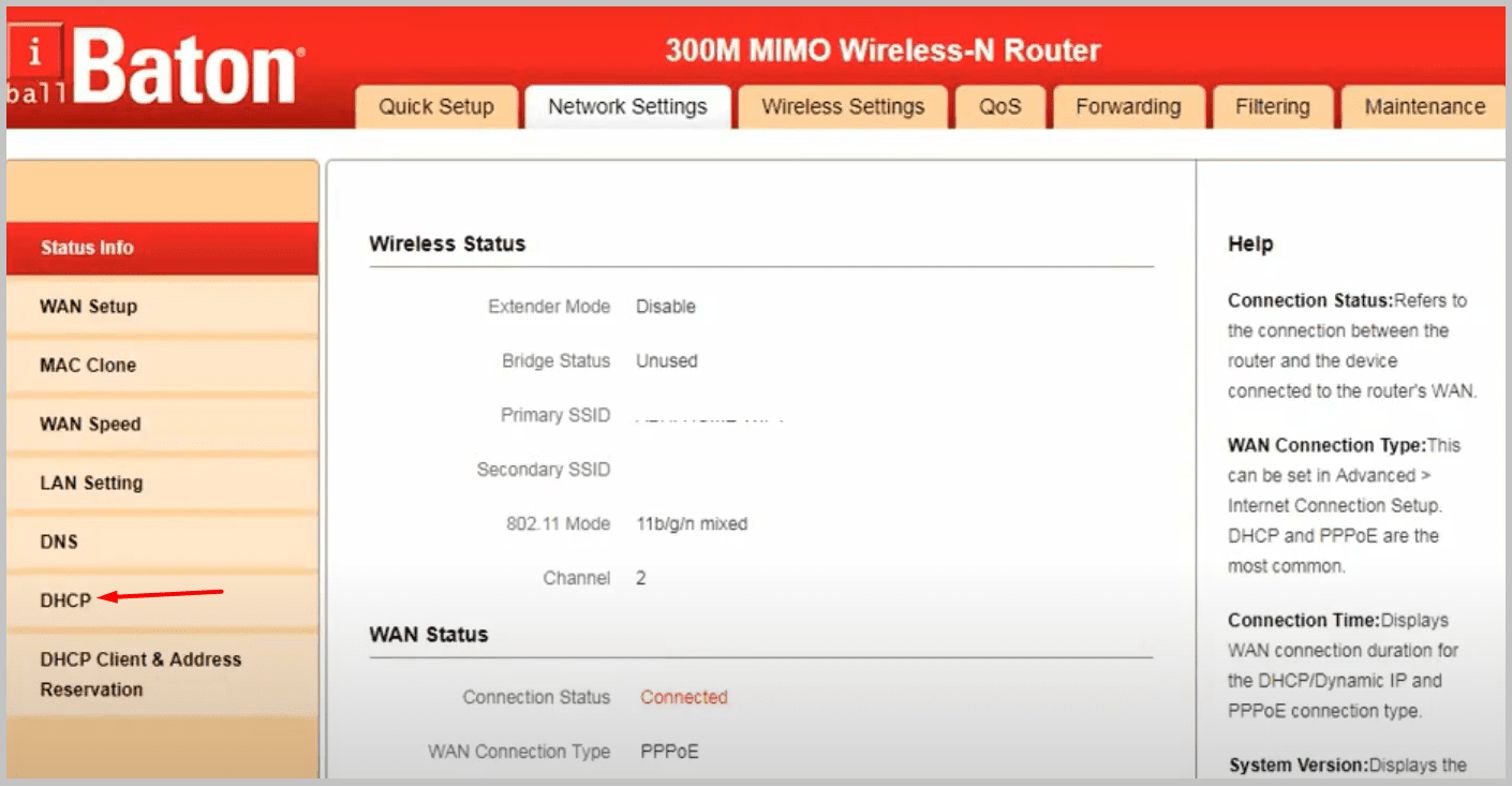 Para encontrar la lista de clientes activos, vaya a DHCP