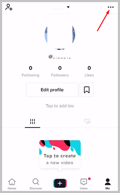 Allí, toca los tres puntos en tiktok.