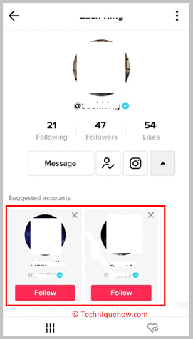 muestra la sección Cuentas sugeridas