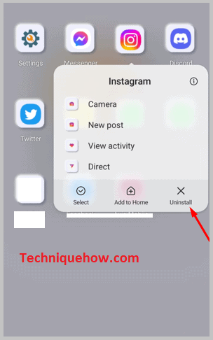 Desinstalar Instagram