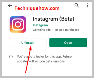Desinstalar la aplicación de Instagram