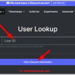 Buscar usuario de Discord por nombre o nombre de usuario Click on the Fetch Discord Information option