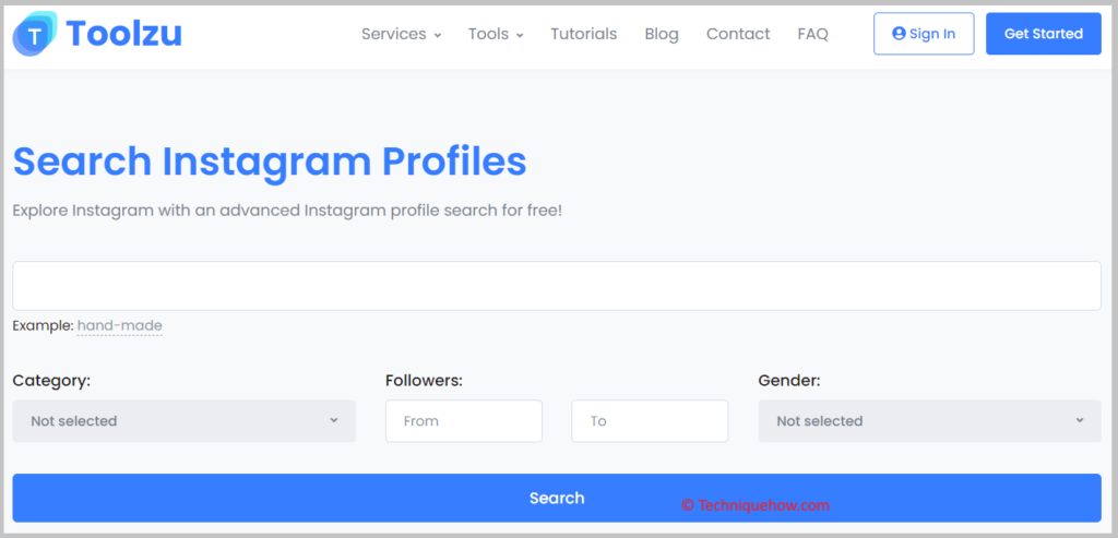 herramienta de búsqueda de Instagram