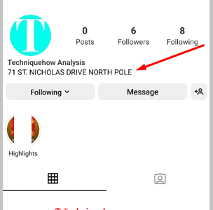 Find Mentioned Location on Profile
