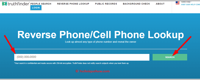 Búsqueda inversa de teléfonos de Verizon | Cómo encontrar al propietario de tu teléfono Verizon Click on search icon
