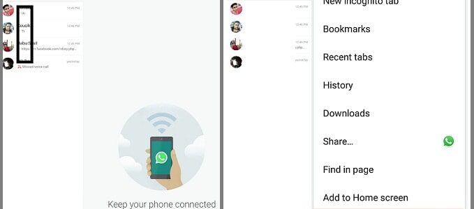 Whatsapp web mobile
