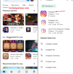 Cómo arreglar la pegatina de música que falta en Instagram Tap the Search icon on instagram