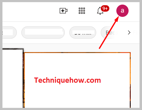 haz clic en el ícono de perfil en Youtube