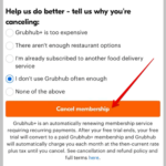 Cancel Grubhub Plus Membership