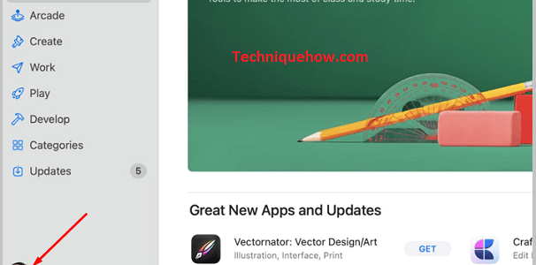 Click on profile icon