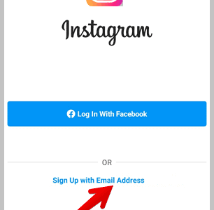 Cómo crear una cuenta de Instagram sin número de teléfono email address