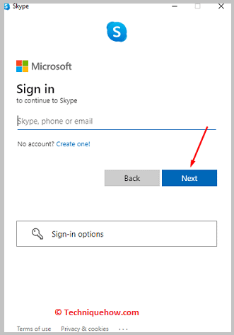 Abra la aplicación Skype e inicie sesión
