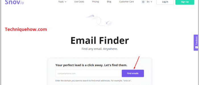 Cómo encontrar información de usuario de Instagram por nombre de usuario click on the Find Emails button