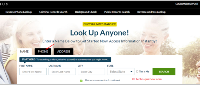 you need to click on PHONE