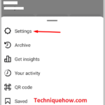 Cómo exportar el chat de Instagram: a PDF After that, go to settings by clicking on three horizontal lines app