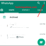 Cómo ocultar los chats de WhatsApp sin archivo click on the three-dot sign on whatsapp