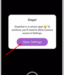 Cómo permitir el acceso a la cámara en Snapchat Settings