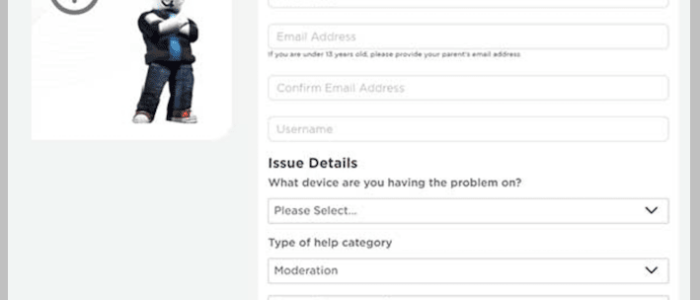 Cómo recuperar tu cuenta de Roblox eliminada roblox contact form