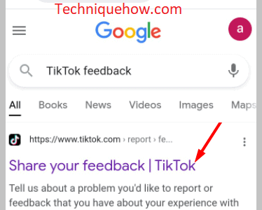 TikTok feedback app
