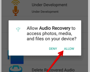 click on Allow to provide