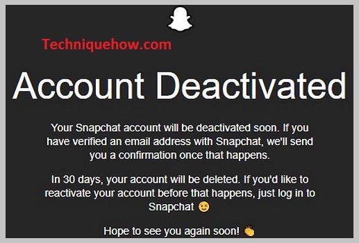 La cuenta de Snapchat está deshabilitada