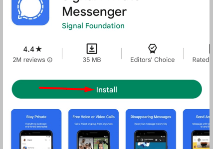 Cómo usar Signal sin un número de teléfono Install the Signal app