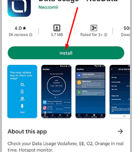 Data Usage Hotspot install