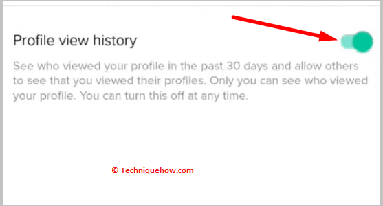 Enable Profile view history