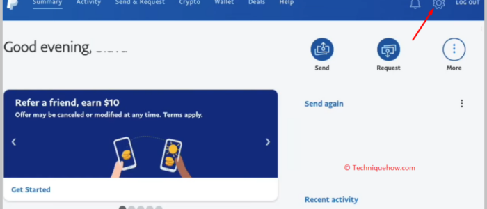 Open paypal.com