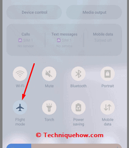 Phone is in Airplane mode