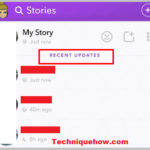 snapchat story section