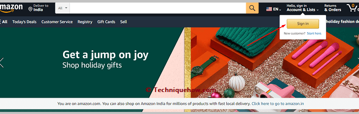 clicking on the Sign in button.